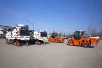 Freza asfalt Wirtgen W150 si Cilindrii compactori HAMM DV 65
